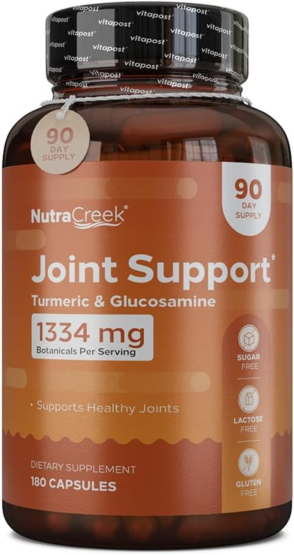 Joint Support | Turmeric And Glucosamine Supplement With Bioperine To Support Healthy Joints Naturally. Also Contains Ginger, Chondroitin And Boswellia | 180 Capsules