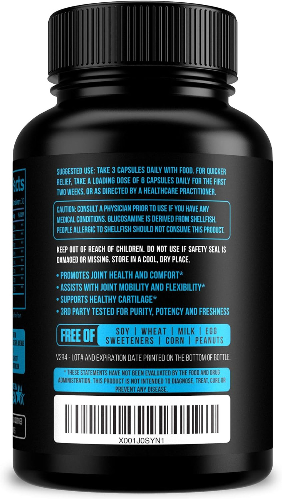 Glucosamine Chondroitin With Turmeric Msm Boswellia - Natural Joint Supplement For Men And Women - Supports Healthy Joint Structure, Function & Comfort - Non-Gmo And Gluten Free - 90 Capsules