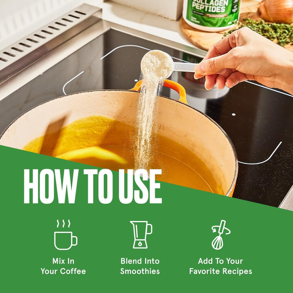 Bulletproof Unflavored Collagen Peptides Powder, 17.6 Ounces, Grass-Fed Collagen Protein And Amino Acids For Skin, Bones And Joints