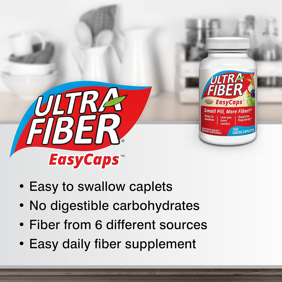 Caplets - The Small Pill With More Fiber - Fiber Support For Regularity  150Ct
