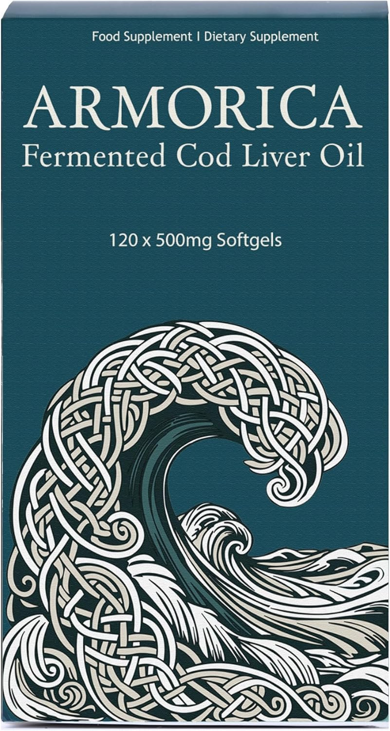 Fermented Cod Liver Oil - Cold Processed, Lacto-Fermented & Raw Cod Liver Oil - Made Exclusively With Atlantic Cod (Unflavoured, 120 Capsules)