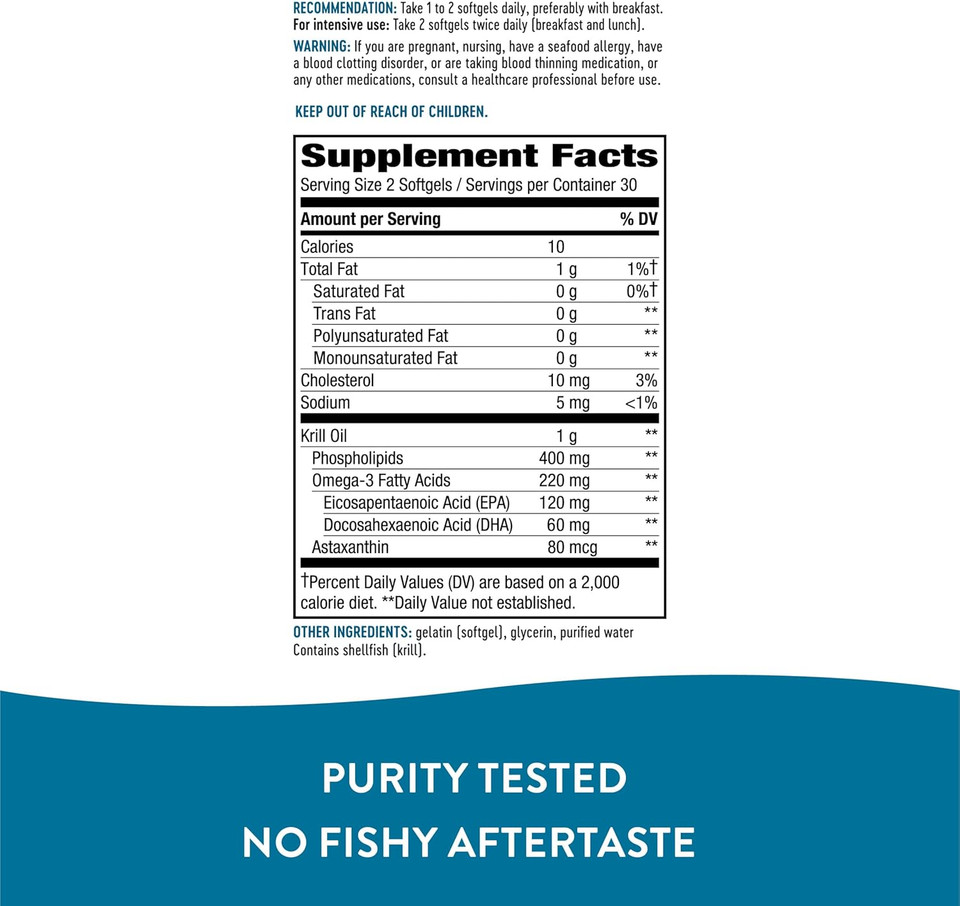 Nature'S Way Krill Oil 100% Pure Krill Oil