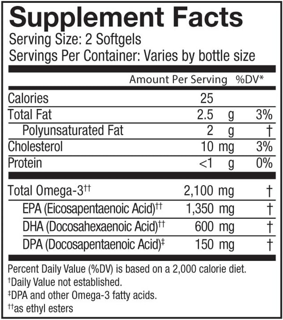 Oceanblue Professional Omega-3 2100-120 Ct - High-Potency Triple Strength Burpless Fish Oil With Epa, Dha & Dpa - Wild Caught - Natural Orange Flavor, 60 Servings