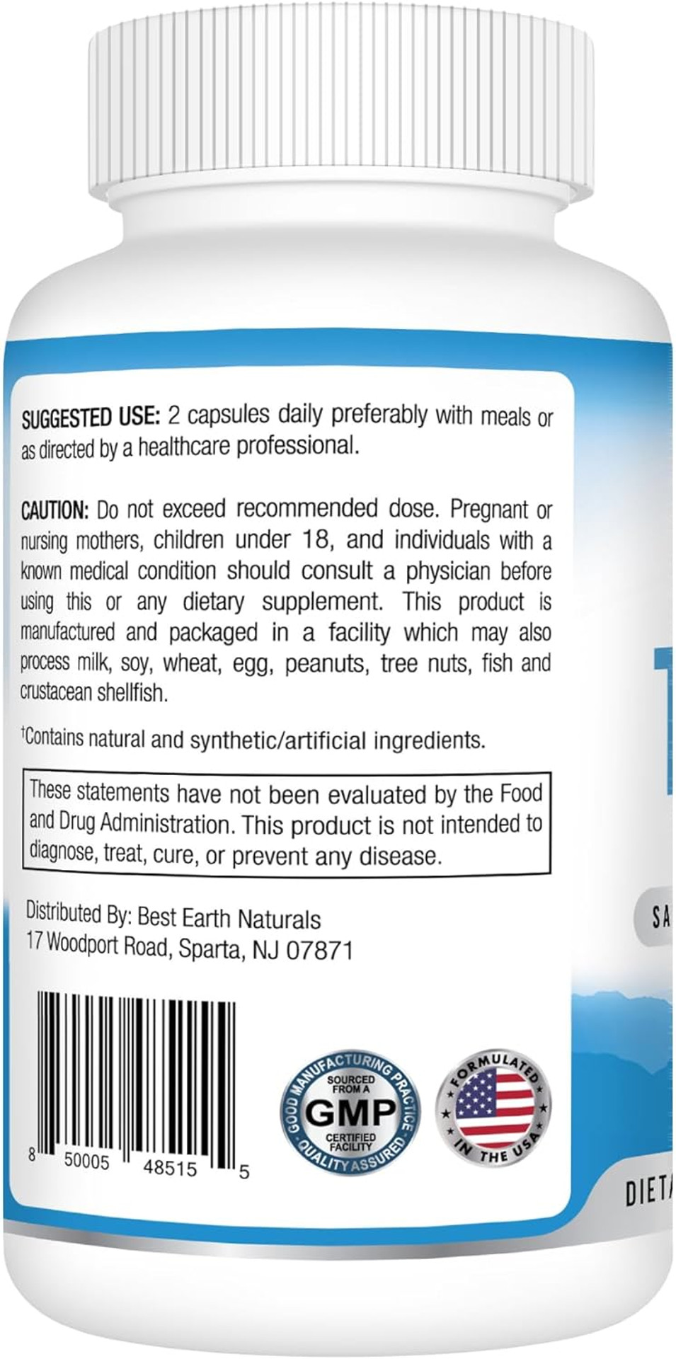 Best Earth Naturals Thyroid Support Supplement For Women And Men - 60 Capsules