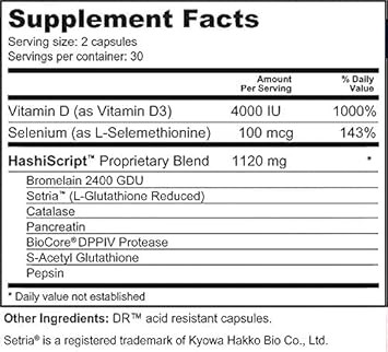 Script Essentials Hashiscript Thyroid And Immune Support Formula With Catalase And Glutathione - By Suzy Cohen