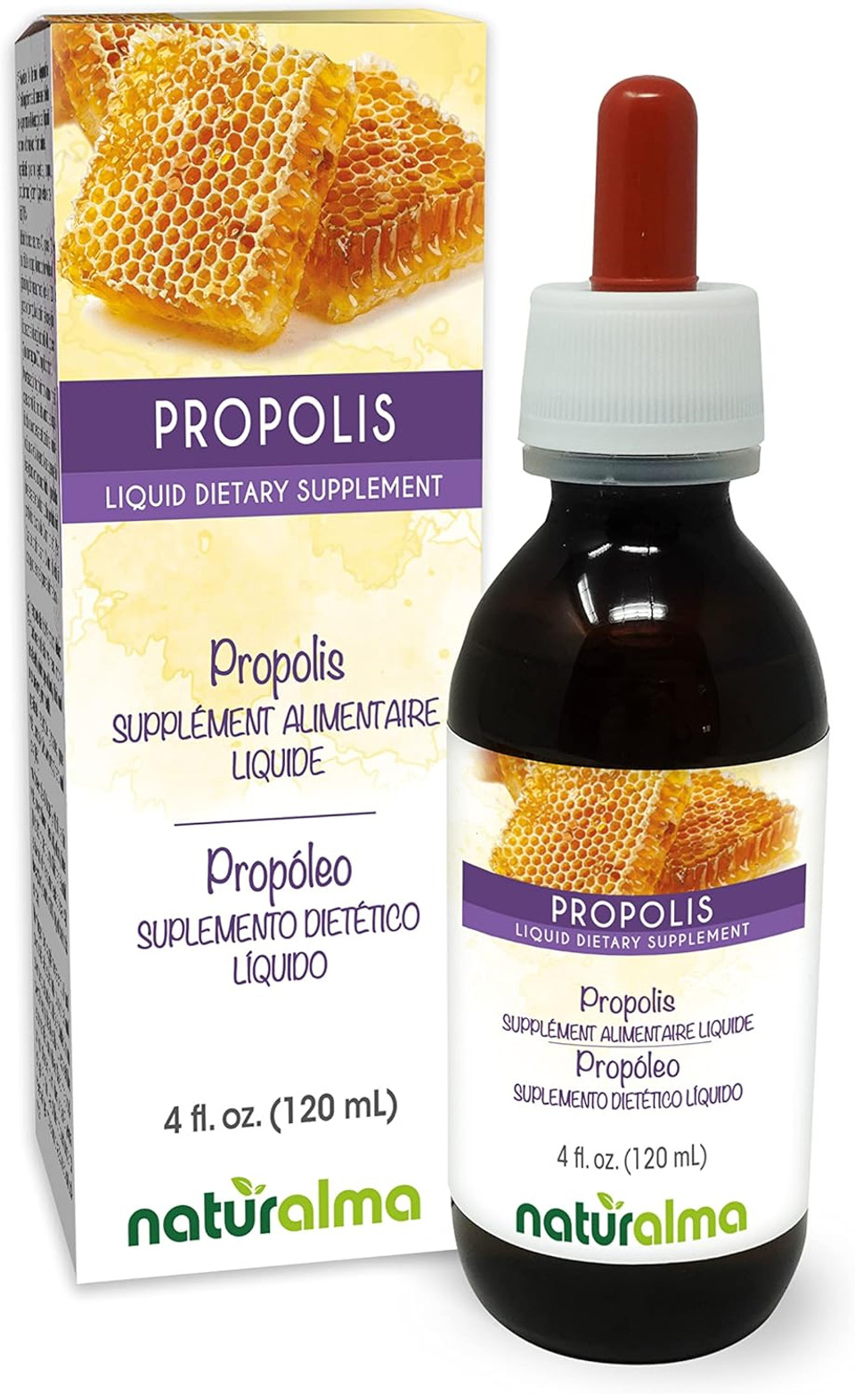 Naturalma Propolis (Propolis) Resin Alcohol-Free Tincture - 6.76 Fl Oz Liquid Extract In Drops - Dietary Supplement