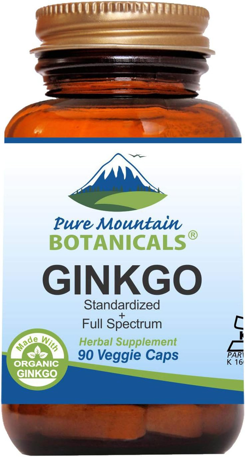 Ginkgo Biloba Capsules  Kosher Vegan Caps With 400Mg Ginkgo Biloba Leaf And Ginko Extract
