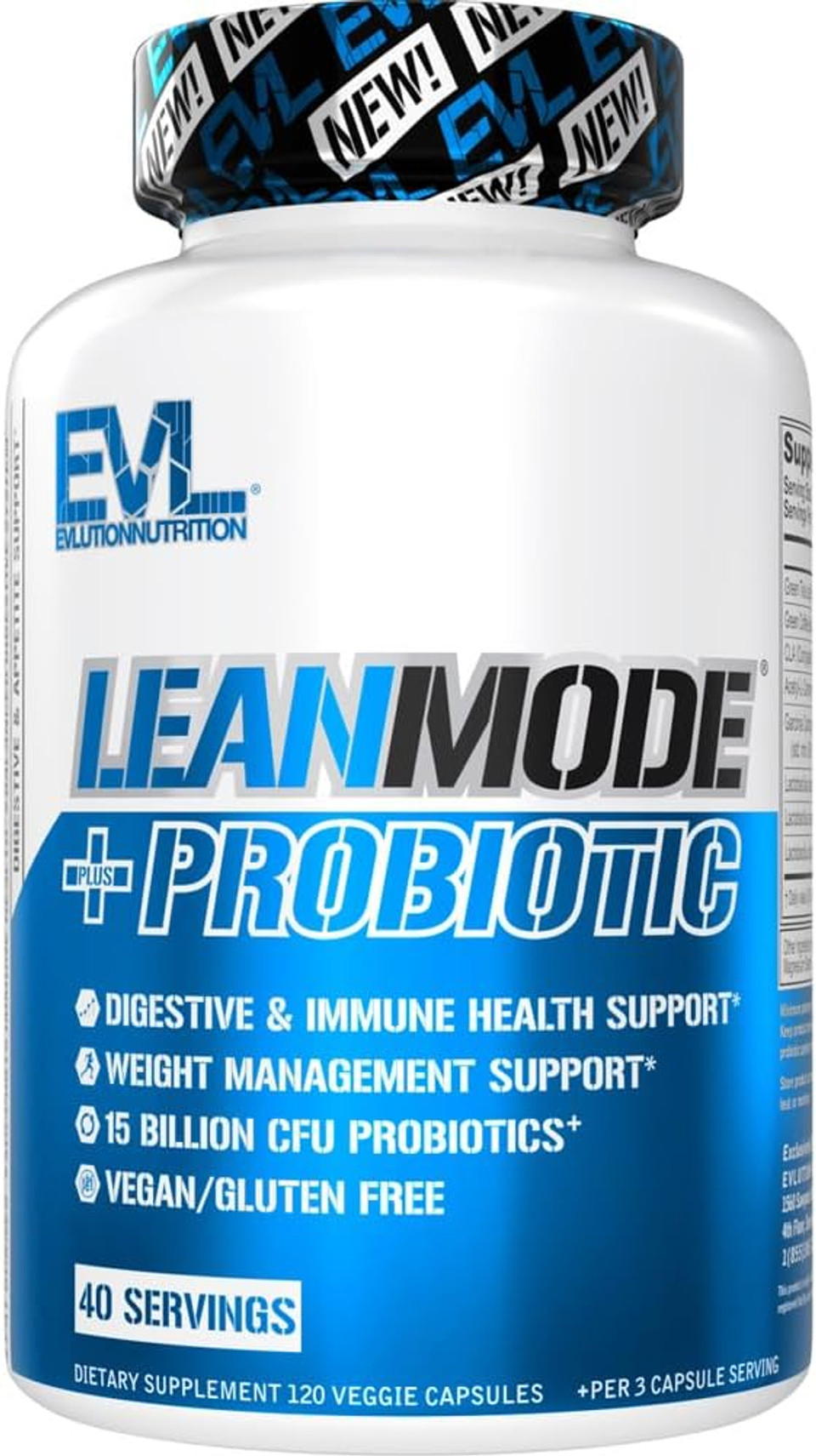 Evlution Nutrition Leanmode + Probiotic, Advanced Probiotic Capsule Supplement, 15 Billion Cfus Per Serving, Digestive Support & Gut Health (40 Servings) Evlution Nutrition Leanmode + Probiotic, Advanced Probiotic Capsule Supplement, 15 Billion Cfus Per Serving, Digestive Support & Gut Health (40 Servings)