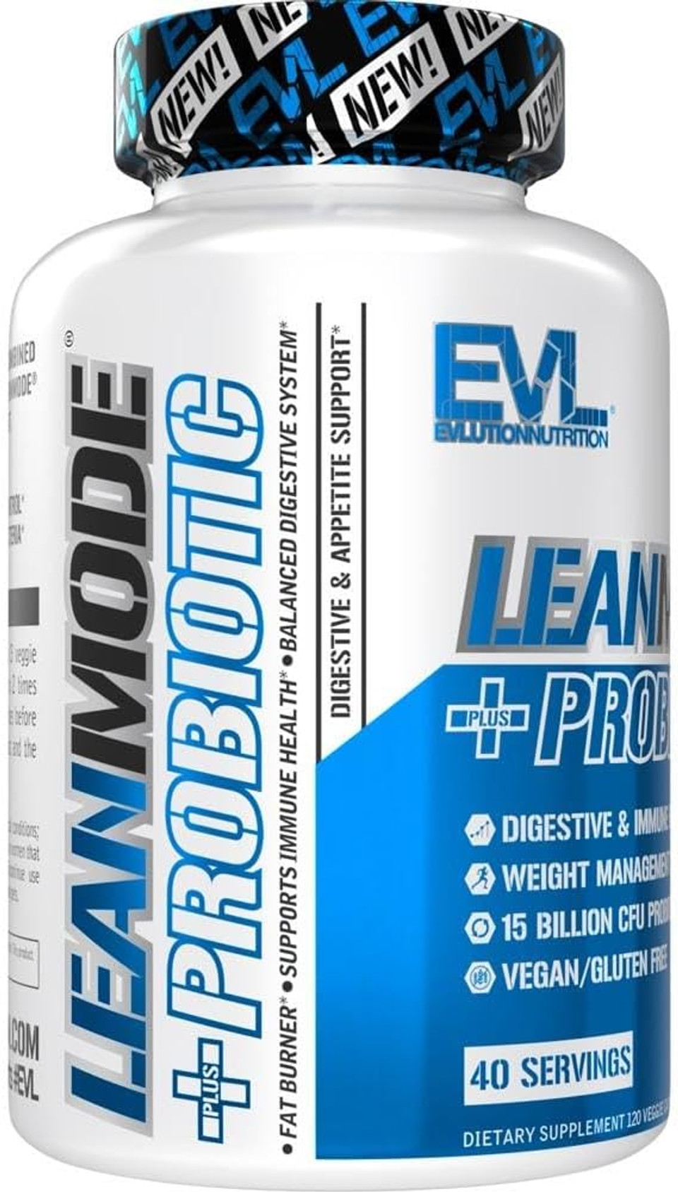Evlution Nutrition Leanmode + Probiotic, Advanced Probiotic Capsule Supplement, 15 Billion Cfus Per Serving, Digestive Support & Gut Health (40 Servings) Evlution Nutrition Leanmode + Probiotic, Advanced Probiotic Capsule Supplement, 15 Billion Cfus Per Serving, Digestive Support & Gut Health (40 Servings)