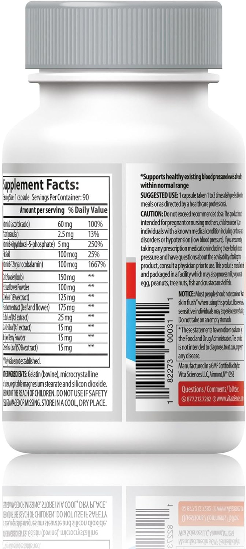 Natural Supplement For Promoting Balanced Blood Circulation - Contains Hawthorn Berry, Niacin, And Garlic Extract For Supporting Optimal Heart, Brain, And Circulatory Function