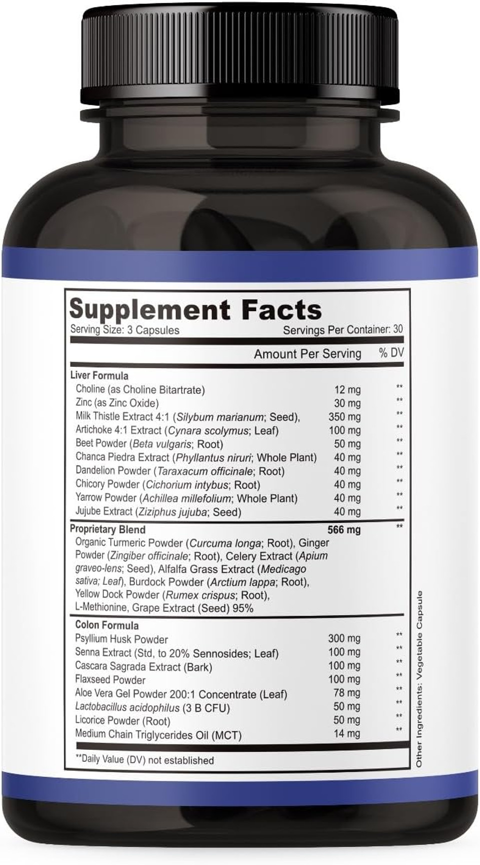 Liver Detox & Colon Cleanse - 2X Stronger - Liver Cleanse Detox & Repair - Colon Cleanser & Detox - Premium Milk Thistle Supplement - Men & Women - Vegan 90 Capsules