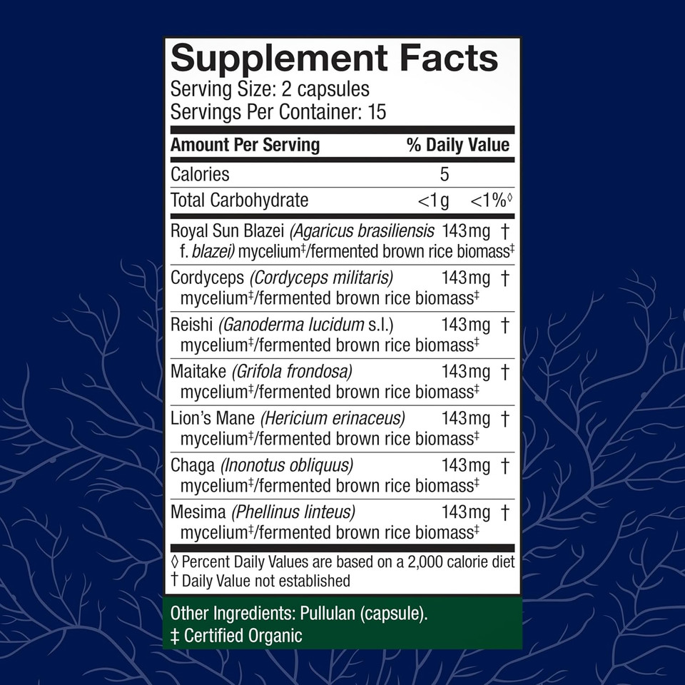 Host Defense Stamets 7-7 Species Blend - Mushroom Supplement For Immune Support - Includes Royal Sun Blazei, Cordyceps, Reishi, Maitake, Lion'S Mane, Chaga & Mesima - 120 Capsules (60 Servings)