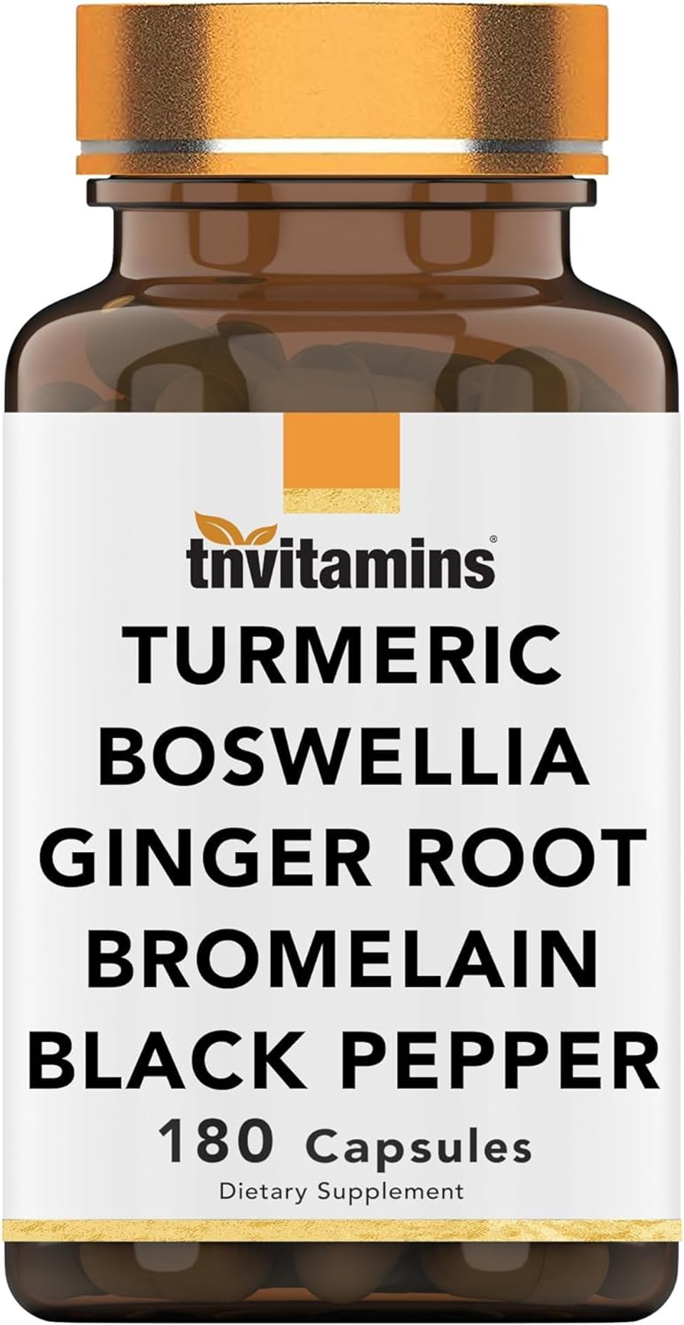 Turmeric & Boswellia Complex (180 Capsules) With Ginger Root, Bromelain, & Black Pepper Extract | Joint-Ease Formula: Powerful Joint Support Supplement* | Produced In The Usa
