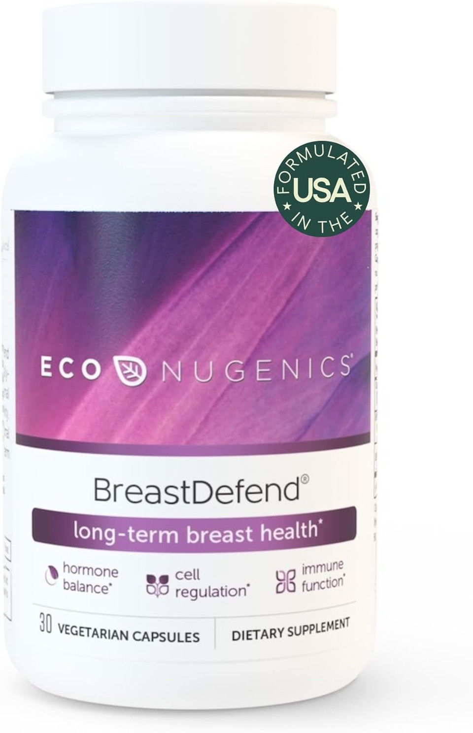 Econugenics Breastdefend Dim Supplement For WomenâS Breast Health, Estrogen Hormone Balance, Immune Support Â Turmeric Curcumin, Reishi & Turkey Tail Mushrooms, Quercetin, Astragalus Â 30 Capsules