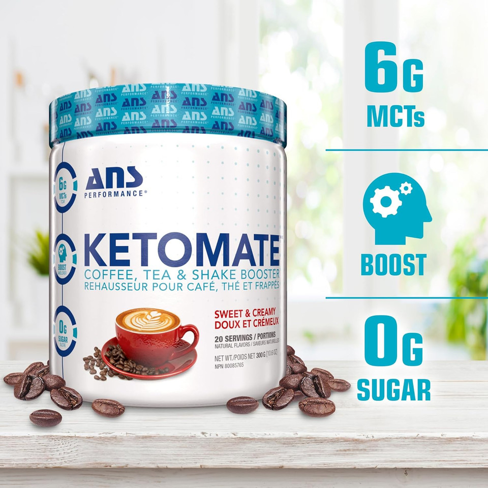Ketomate Coffee Creamer With Mct Oil Powder, Delicious, Sugar Free Creamer For Coffee, Tea & Shakes, Perfect Keto Energy Powder, 20 Servings, 15Oz, Sweet & Creamy