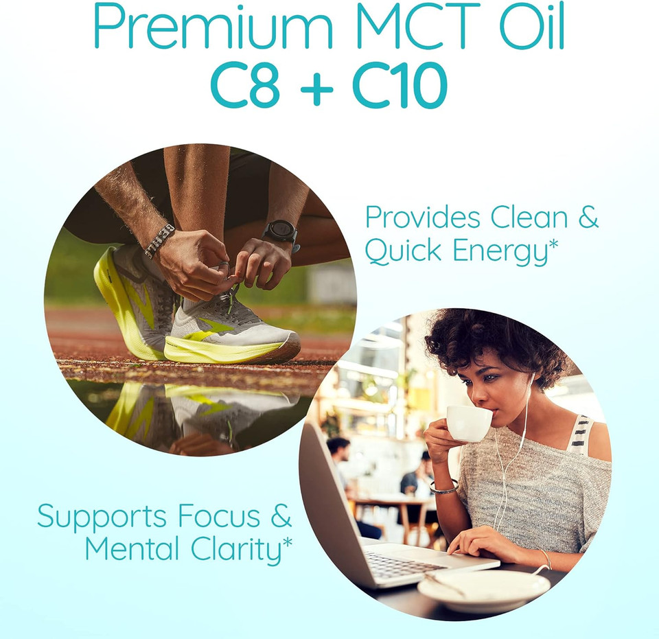 As-Is Simply Premium Mct Oil C8 & C10 | Unflavored | 100% From Non-Gmo Coconuts | Perfect For Morning Coffee | Quick Clean Energy | 32 Fl Oz (63 Servings)