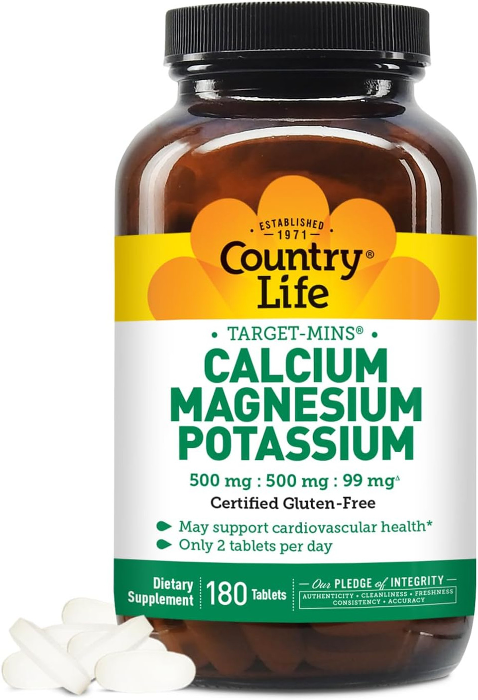 Country Life Target-Mins - Cardiovascular Health Support With Magnesium, Potassium & Calcium, Free-Form Amino Acids, Zinc-Free Electrolyte Supplement Country Life Target-Mins - Cardiovascular Health Support With Magnesium, Potassium & Calcium, Free-Form Amino Acids, Zinc-Free Electrolyte Supplement