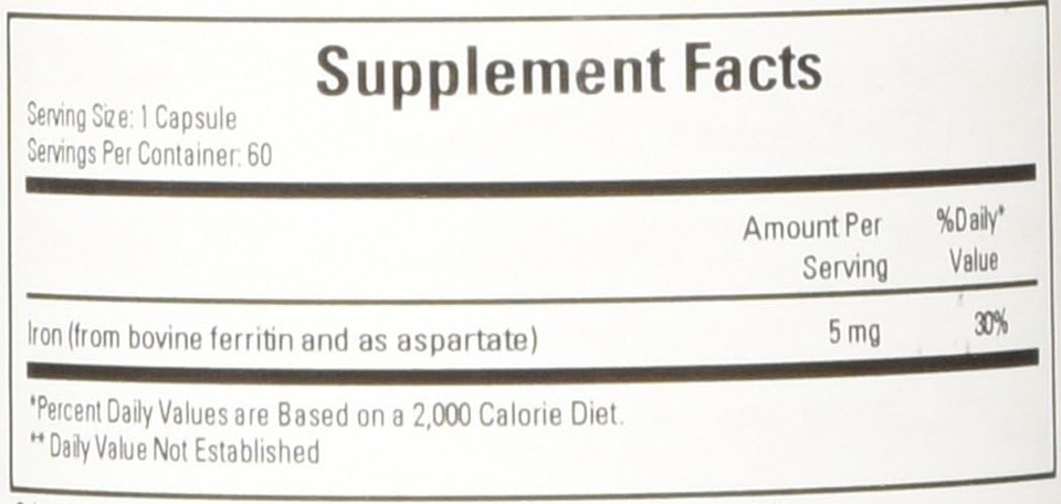 Cardiovascular Research Ferritin Maximum Absorption Iron Supplement 1-Pack, 01-Cream,60 Capsules Cardiovascular Research Ferritin Maximum Absorption Iron Supplement 1-Pack, 01-Cream,60 Capsules