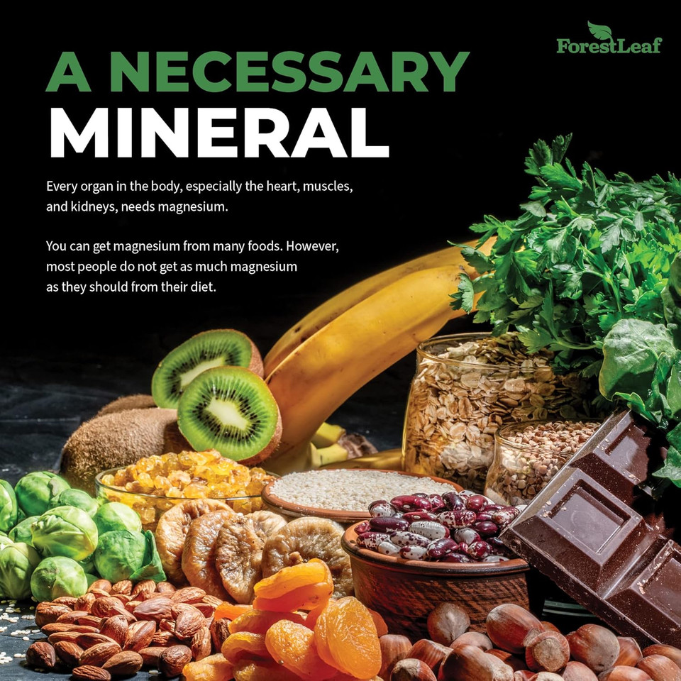 Forestleaf Magnesium Complex 500Mg - Magnesium 500Mg Capsules - Magnesium Supplement 500 Mg - Magnesium For Sleep, Magnesium For Constipation - Magnesium Supplement For Women (120 Ct)