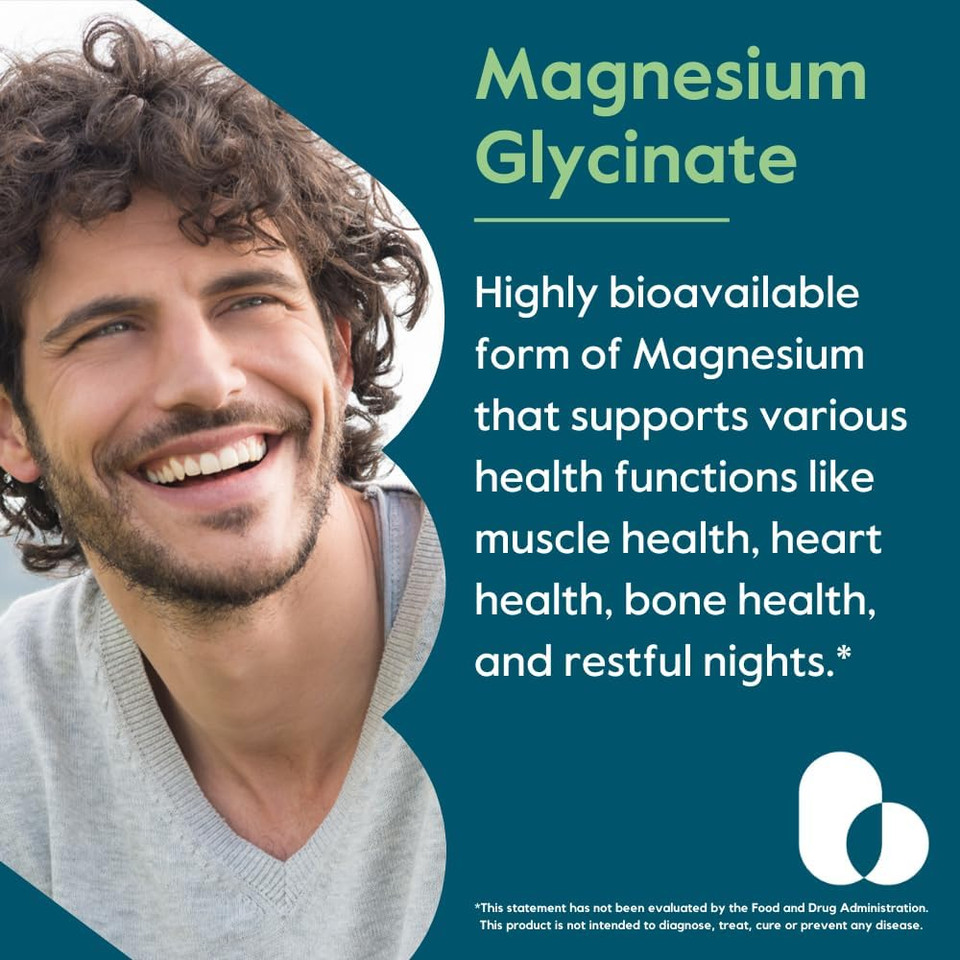 Bestvite Magnesium Glycinate - 400Mg Of Magnesium Per Serving (240 Vegetarian Capsules) - No Stearates - No Silicon Dioxide - Vegan - Non Gmo - Gluten Free