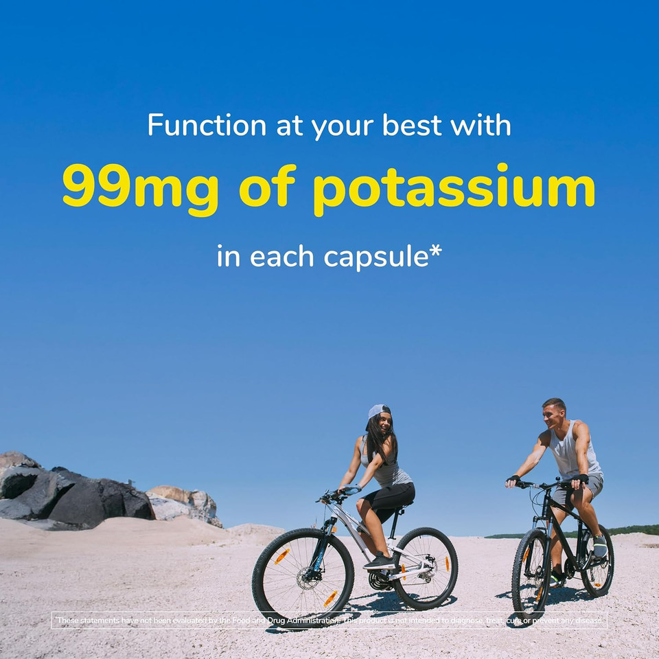 Twinlab Potassium Caps - Electrolyte Supplement For Muscle, Heart & Tissue Health - 180 Capsules, 99 Mg Twinlab Potassium Caps - Electrolyte Supplement For Muscle, Heart & Tissue Health - 180 Capsules, 99 Mg