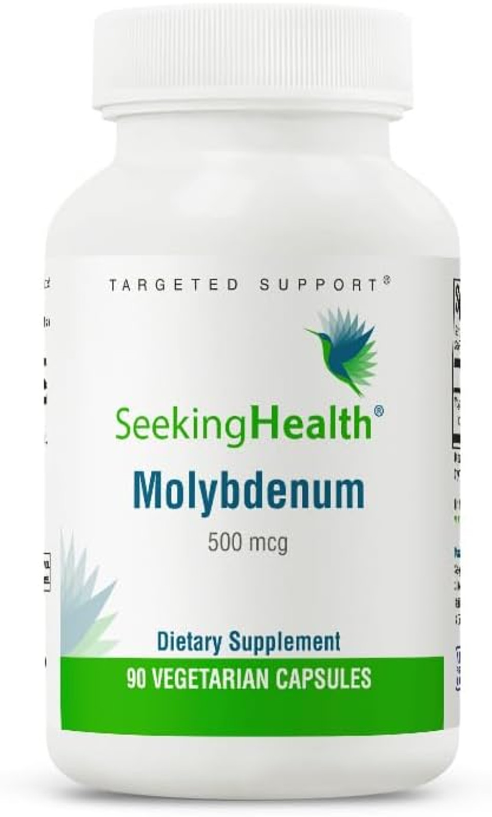 Seeking Health Molybdenum - Supplement With Molybdenum Glycinate Chelate - Supplement Supports Sulfite Metabolism & Cellular Health - Vegetarian And Vegan Molybdenum Capsules - 500 Mcg, 90 Capsules