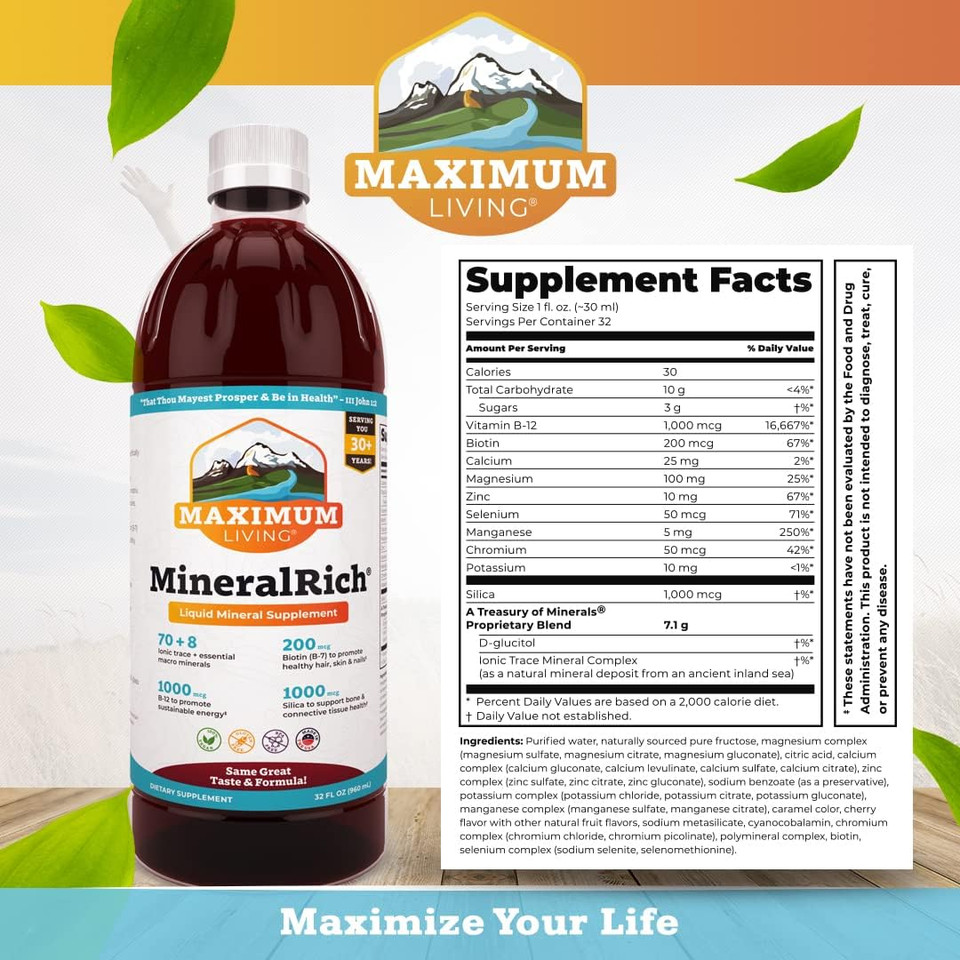 Mineralrich Minerals Supplement - 32 Oz (32 Oz (Pack Of 1), Mineralrich)