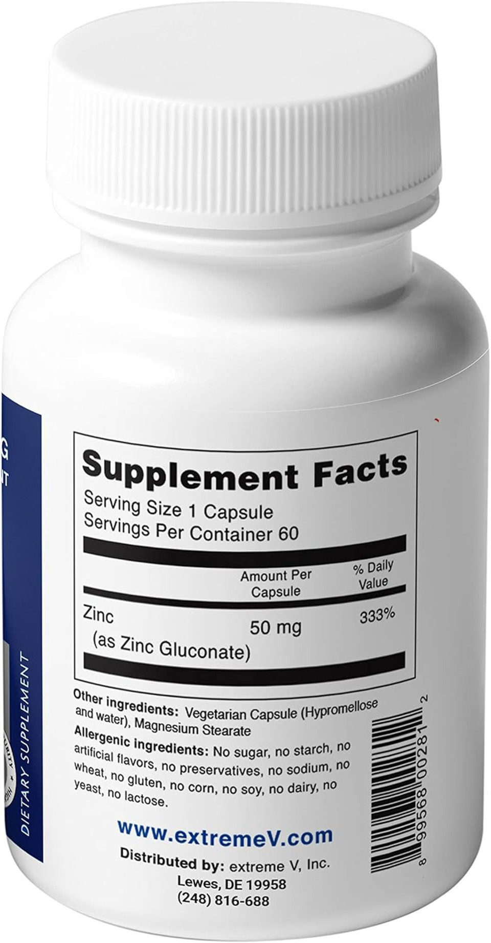 Gluzin 50Mg Pharmaceutical Grade Zinc Vegan Friendly