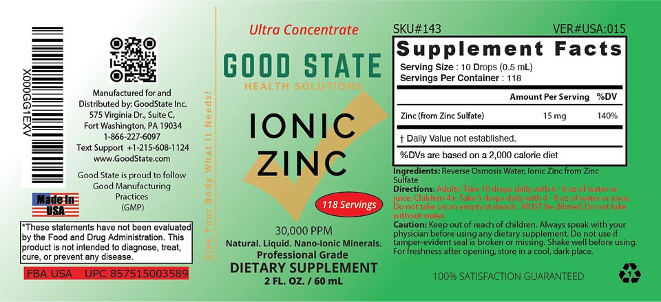 Good State - Ionic Liquid Zinc Ultra Concentrate