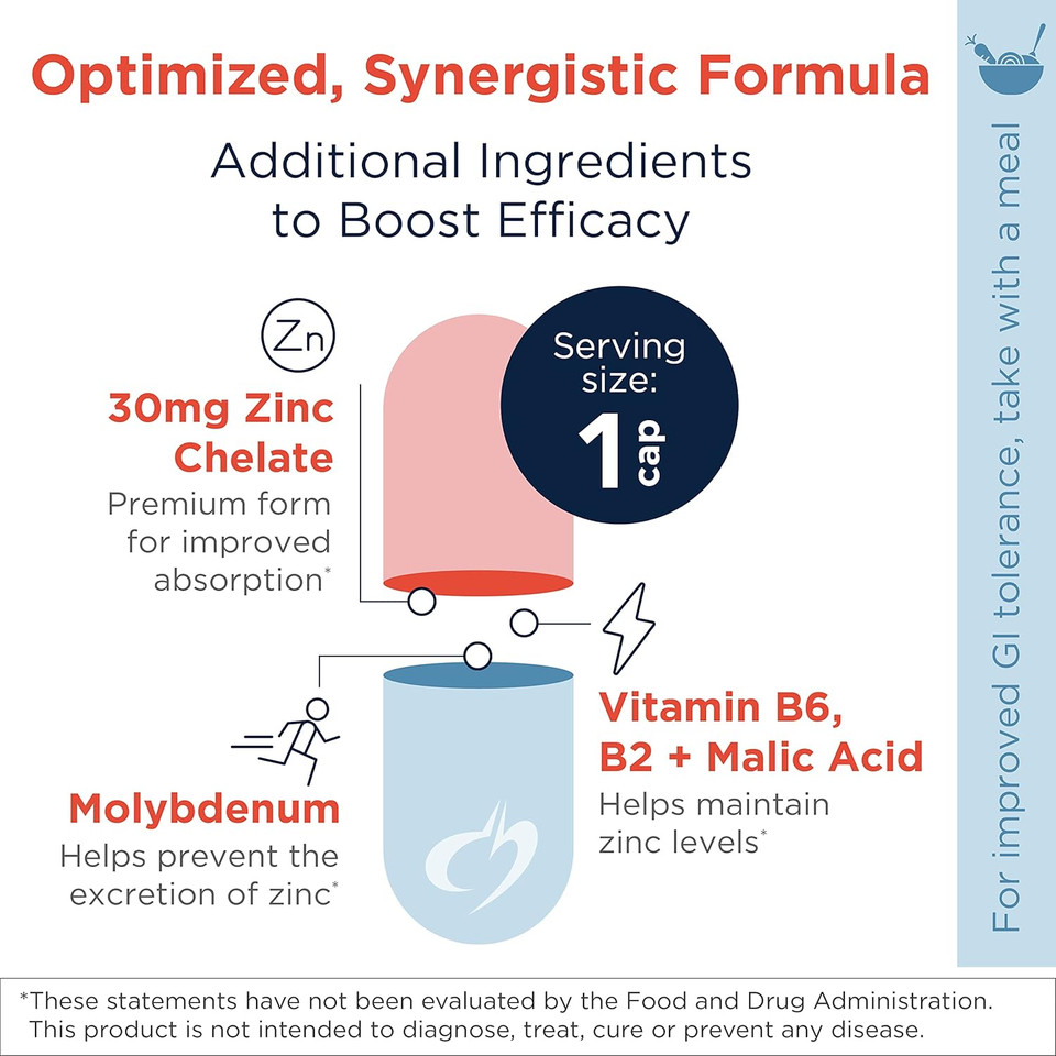 Designs For Health Zinc Supreme - 30Mg Zinc Bisglycinate Chelate Supplement With Cofactors Taurine, Vitamin B6, B2 + Molybdenum - Immune Support Supplement - Vegan + Non-Gmo (90 Capsules) Designs For Health Zinc Supreme - 30Mg Zinc Bisglycinate Chelate Supplement With Cofactors Taurine, Vitamin B6, B2 + Molybdenum - Immune Support Supplement - Vegan + Non-Gmo (90 Capsules)