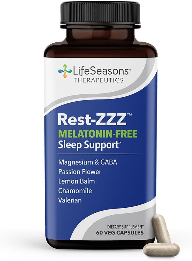 Rest-Zzz Oral Strips - Powerful Sleep Support Supplement - Fall Asleep & Stay Asleep - Calms Nervous System - Naturally Ease Tension & Restlessness - Low Dose Melatonin Gaba & Chamomile - 30 Servings