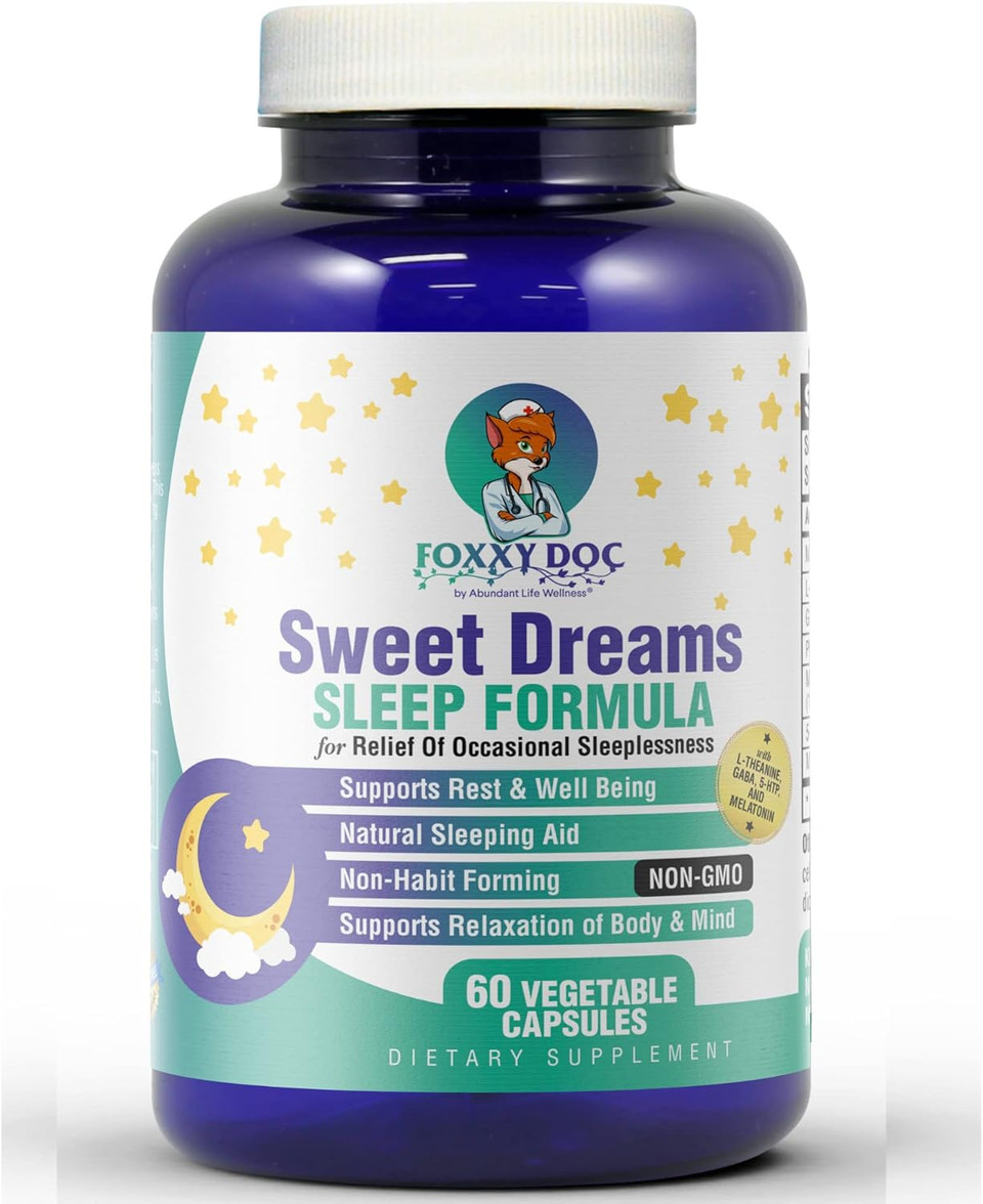 Melatonin Sleep Supplement With Gaba, 5-Htp, L-Theanine - Sweet Dreams  By Dr. Valerie Nelson Melatonin Sleep Supplement With Gaba, 5-Htp, L-Theanine - Sweet Dreams  By Dr. Valerie Nelson