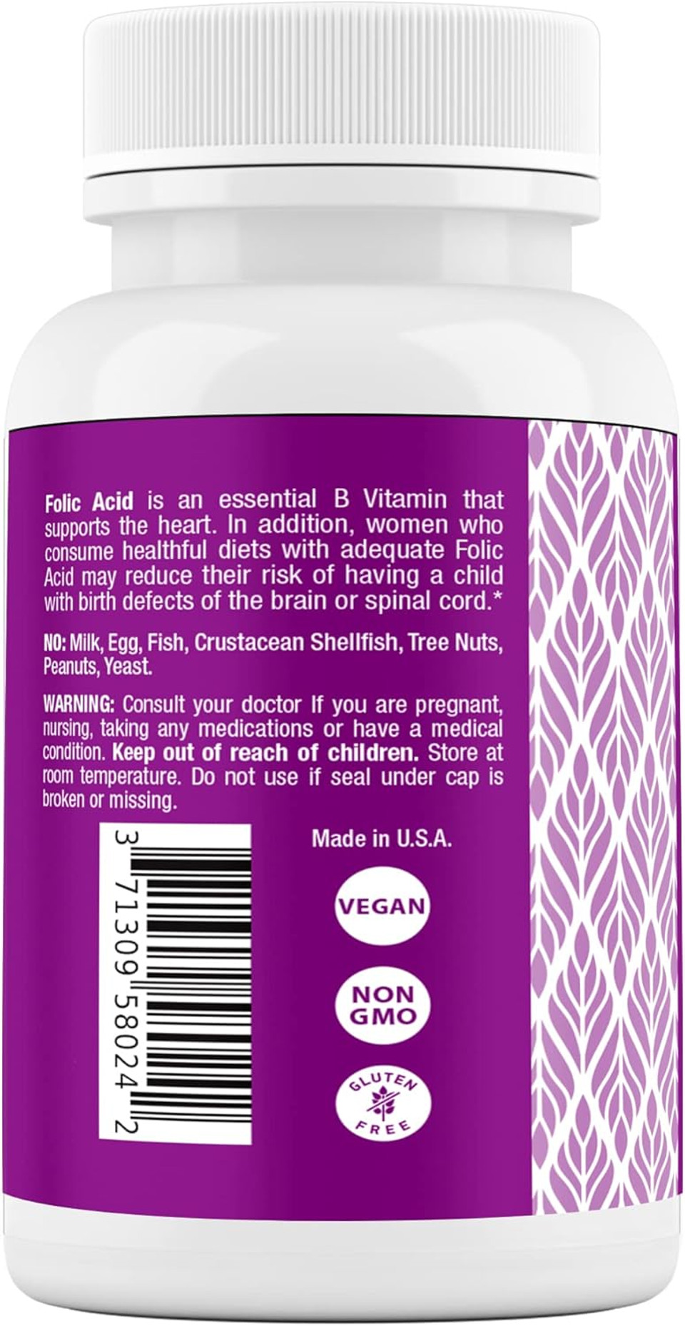Safrel Folic Acid 1000 Mcg (1 Mg) - Vitamin B9-240 Tablets, Essential Prenatal And Postnatal Vitamin For Fetal Development, Red Blood Cell Production, Cell And Neural Development | Non-Gmo, Vegan