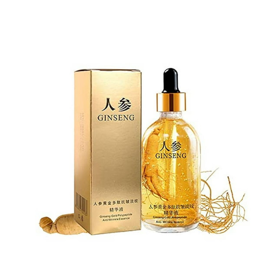 Velocius Enterprise Ginseng Biaoquan Anti-Wrinkle Essence, Gold Polypeptide Formula Face Serum, Hydrating and Firming, 30ml