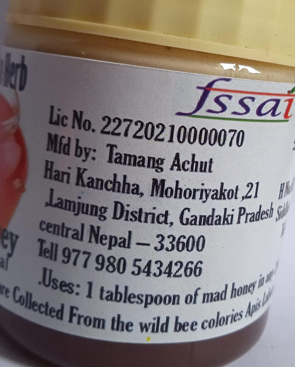 Fresh Wild Himalayan Shilajit Honey Cliff Made Red Honey Harvested by Indigenous Tribes Wildflower Nectar 150 Grams from Lamjung Nepal Red Honey 5 Ounce