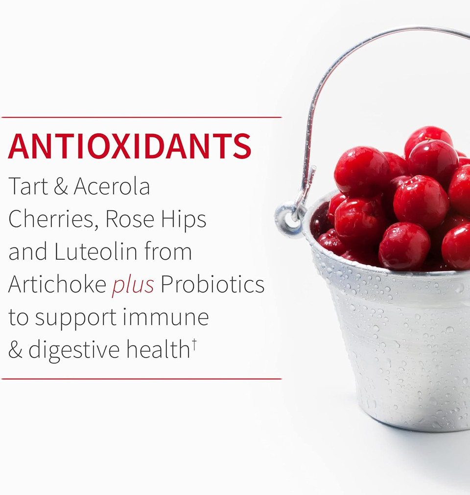Garden Of Life Quercetin Probiotic & Uric Acid Support With Tart Cherry, Vitamin C From Organic Acerola And Rose Hips Plus Luteolin Â Dr Formulated Â Gluten Free, Non Gmo Â 60 Tablets