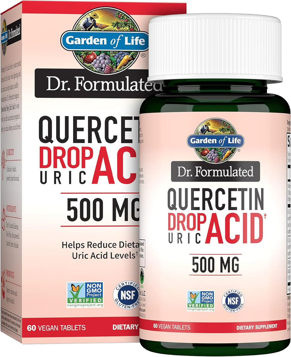 "Garden of Life Dr. Formulated Quercetin Drop Uric Acid – 60 Vegan Tablets"