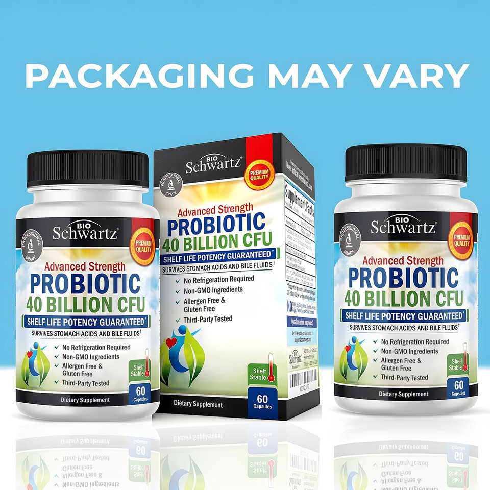 Daily Probiotic Supplement With 40 Billion Cfu - Gut Health Complex With Astragalus And Lactobacillus Acidophilus Probiotic For Women And Men - Shelf Stable With Prebiotics For Digestive Health
