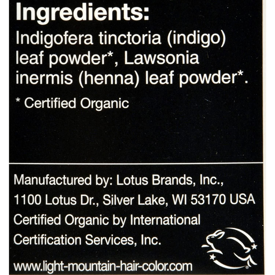 Light Mountain Natural Hair Color And Conditioner Black - 4 Fl Oz