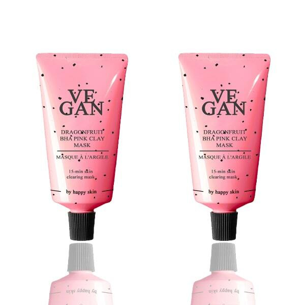 Vegan By Happy Skin Dragonfruit Bha Pink Clay Mask X 2