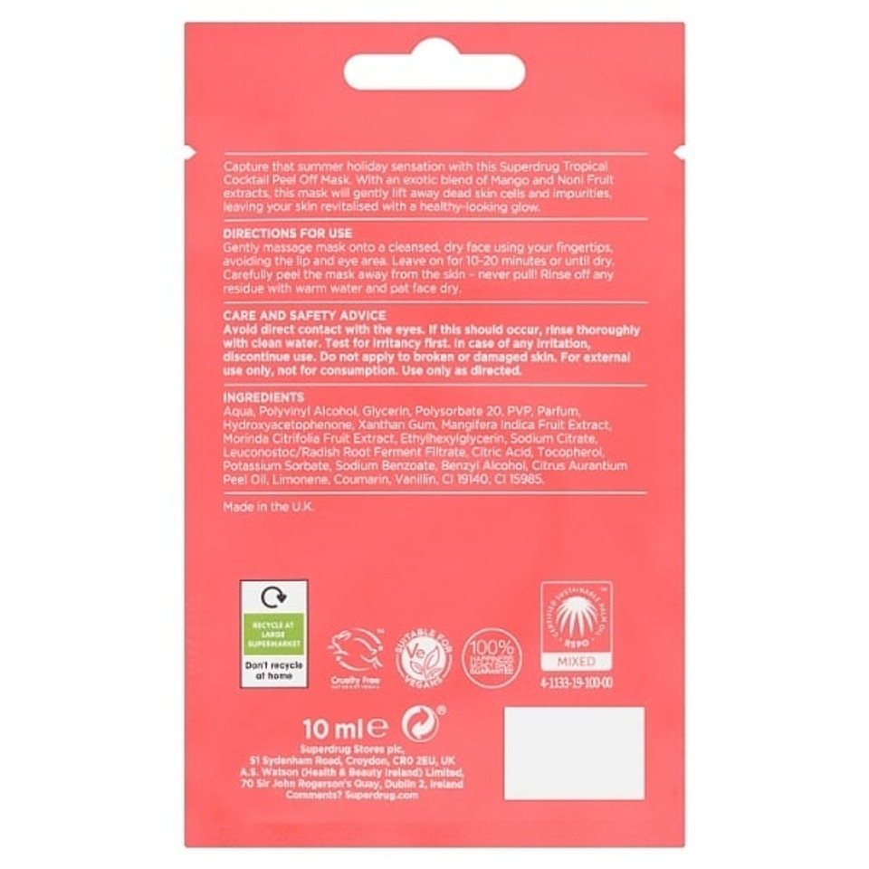 Tropical Cocktail Peel Off Mask 10Ml