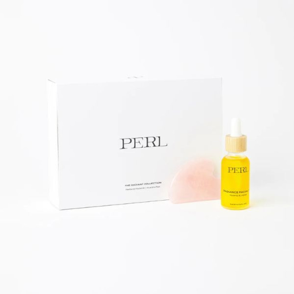 Perl Cosmetics Radiance Facial Oil & Gua Sha Tool Set
