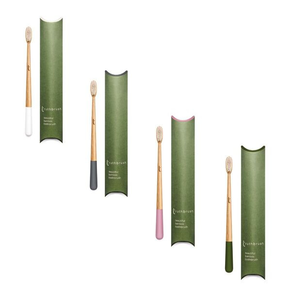 Truthbrush Bamboo Toothbrush Multi Colour X 1 Yr Supply