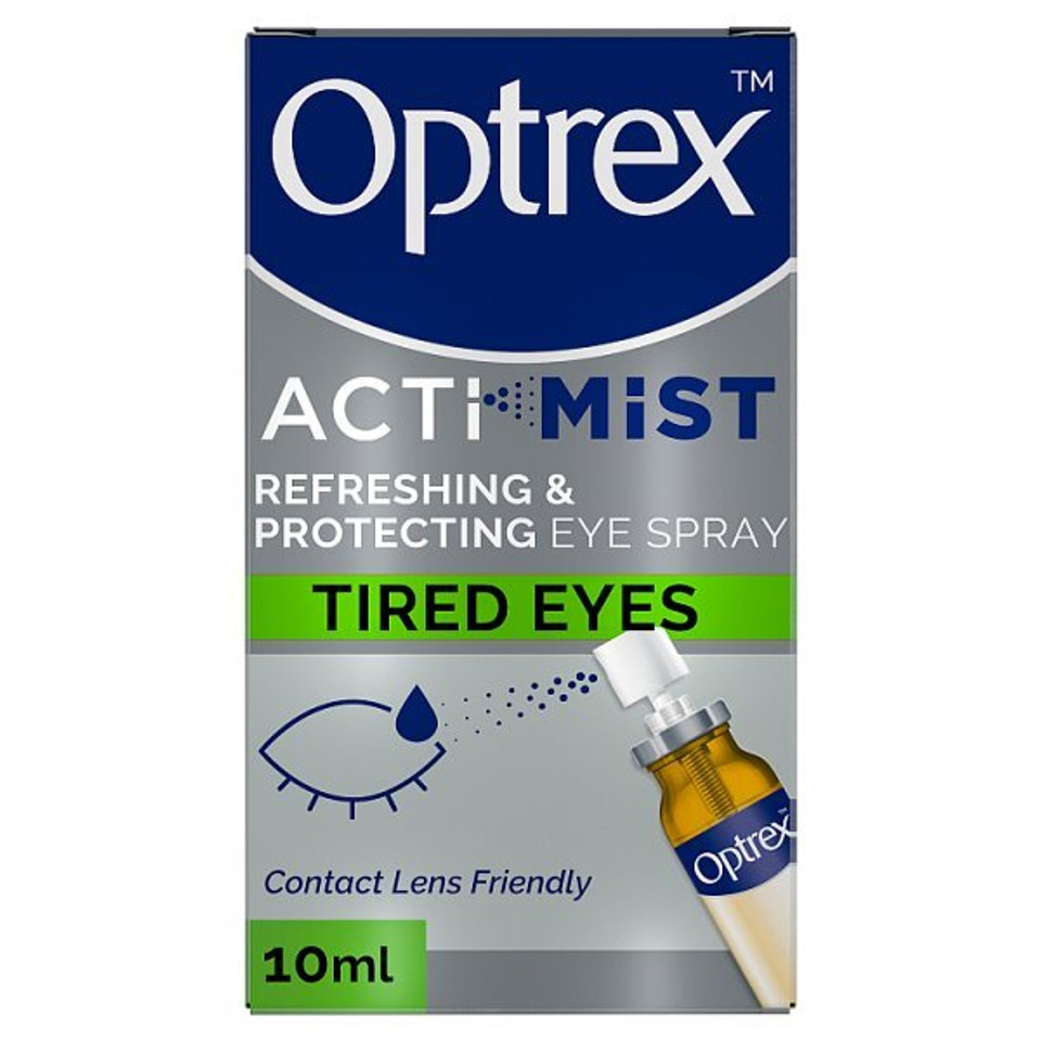 Optrex Actimist Double Action Spray Tired Strained Eyes 10Ml