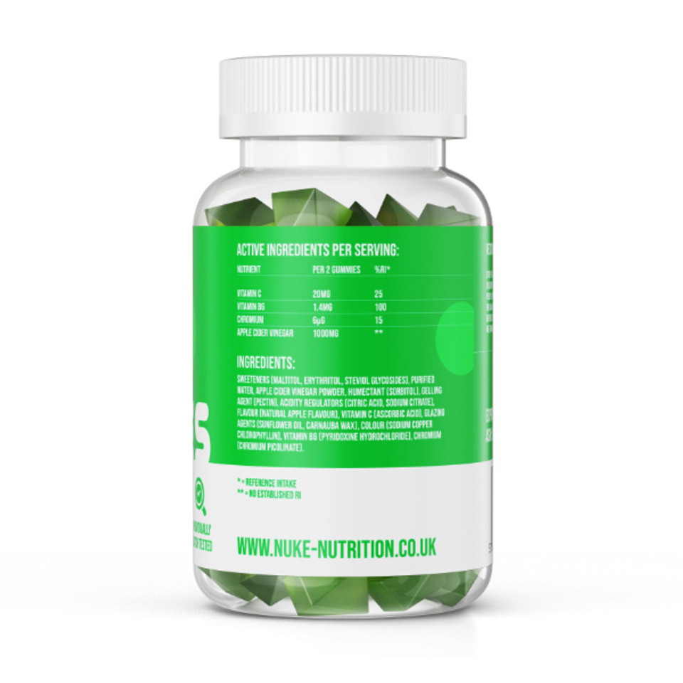 Nuke Nutrition Apple Cider Vinegar Gummies Weight Loss X 60