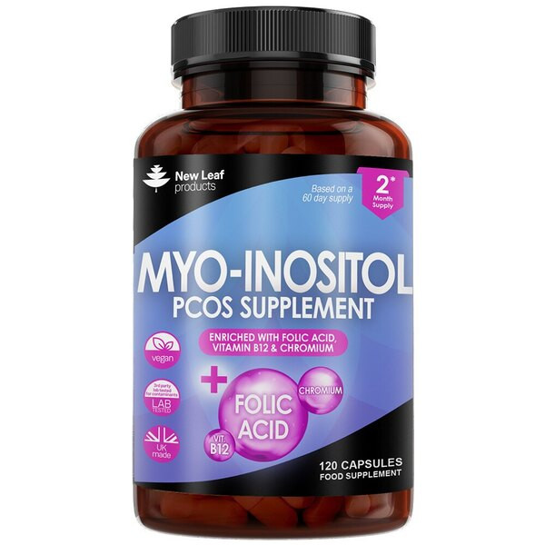 New Leaf Myo-Inositol Pcos Supplement + Folic Acid & B12
