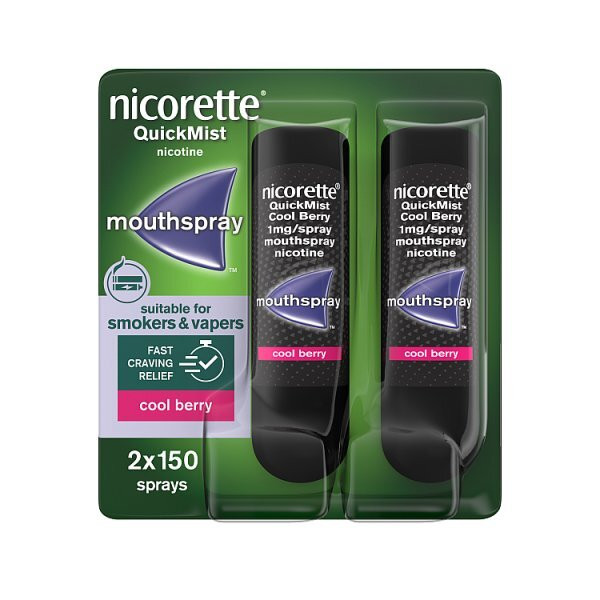 Nicoretteâ® Quickmist Berry 1Mg Mouthspray Duo (Stop Smoking)