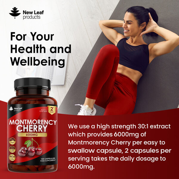 Montmorency Cherry 6000Mg Extract - 120 High Strength Caps
