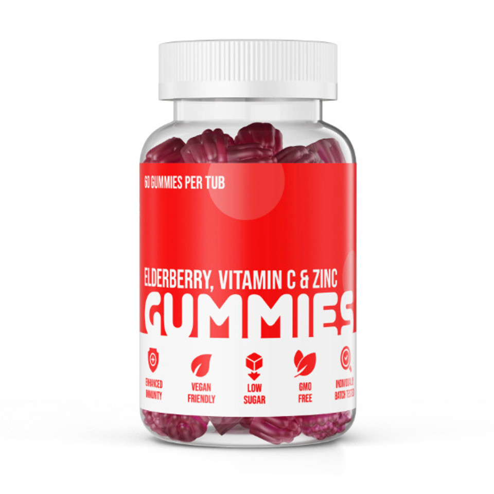 Nuke Nutrition Elderberry, Vitamin C & Zinc Gummies X 60