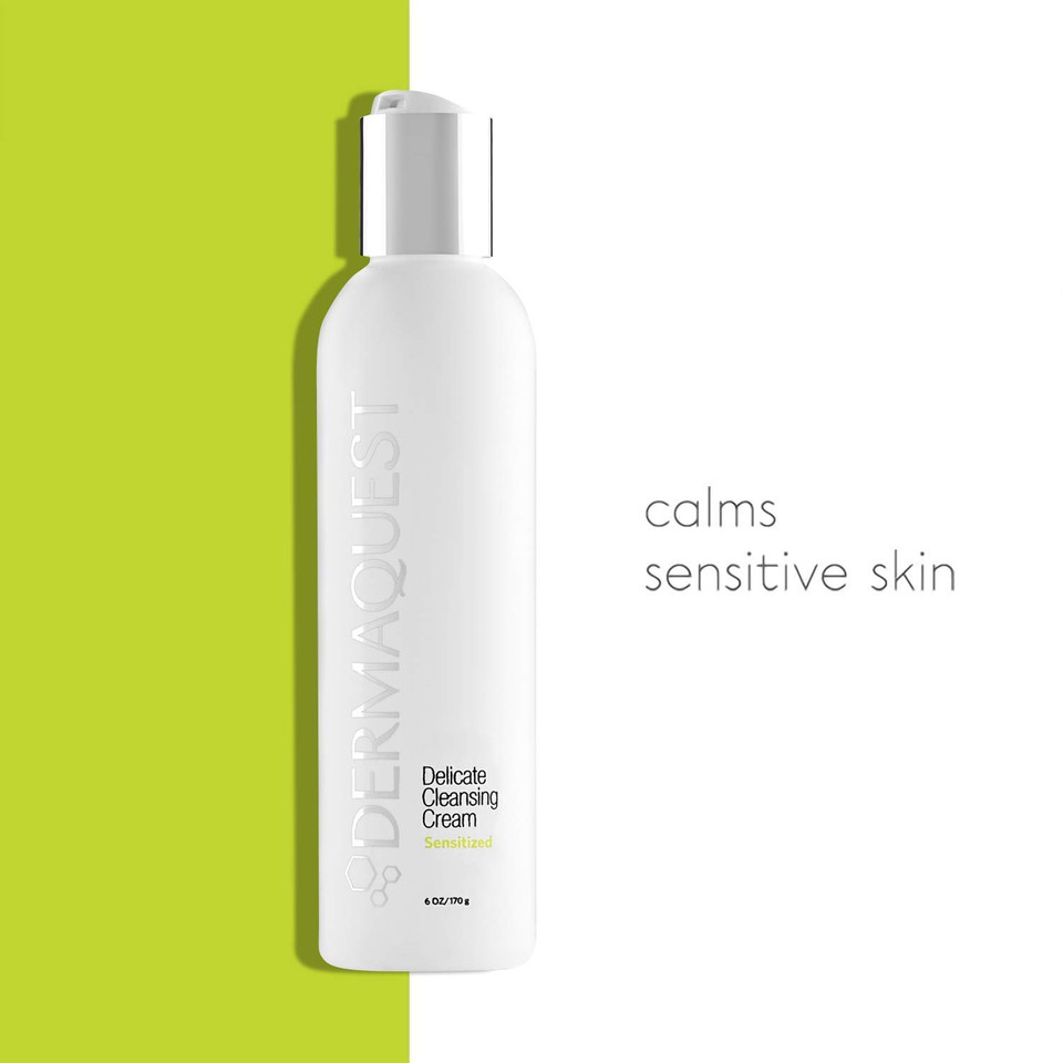 Dermaquest Sensitized Delicate Cleansing Cream - Gentle Facial Cleanser Face Wash - Infused With Green Tea Extract & Jojoba Oil - For Sensitive, Extremely Dry Skin Types (6Oz)